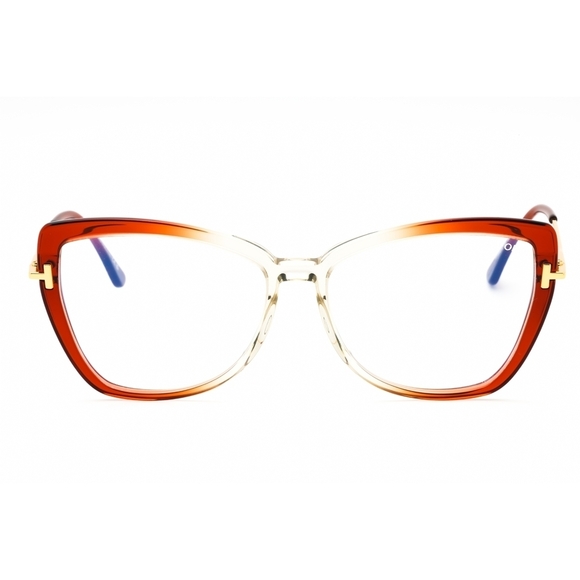NWT Tom Ford FT5882-B Orange Cat Eye 55mm Eyeglasses